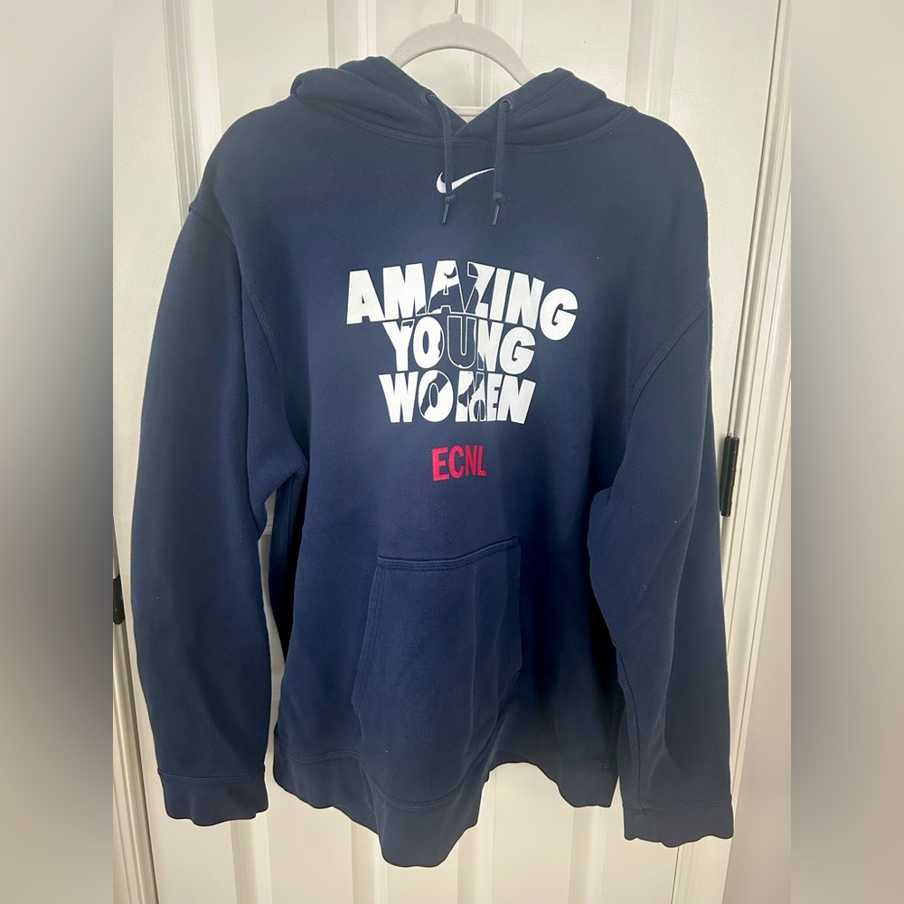 Nike Hoodie, ECNL “Amazing Young Women” Branded, Navy, Size XL